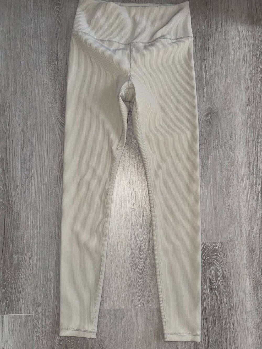Athleta Elation High Rise Rib Legging-Size Small-Buff Gray